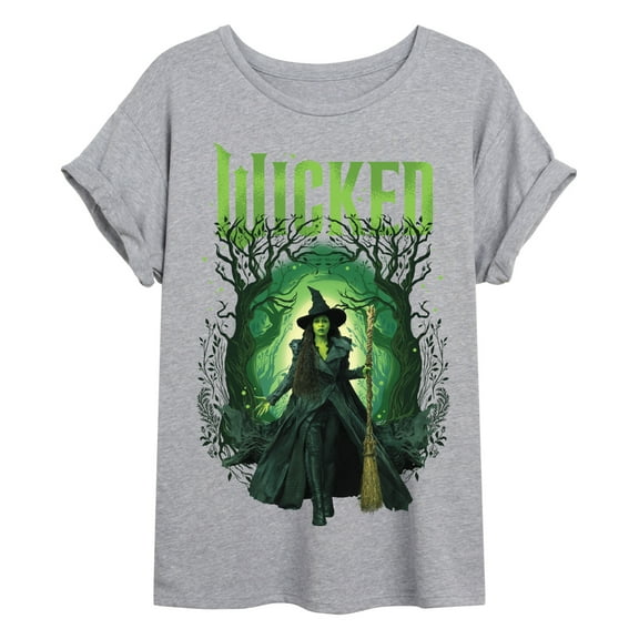 Wicked: Part 2 - Elphaba Forest - Women's Oversized Graphic T-Shirt