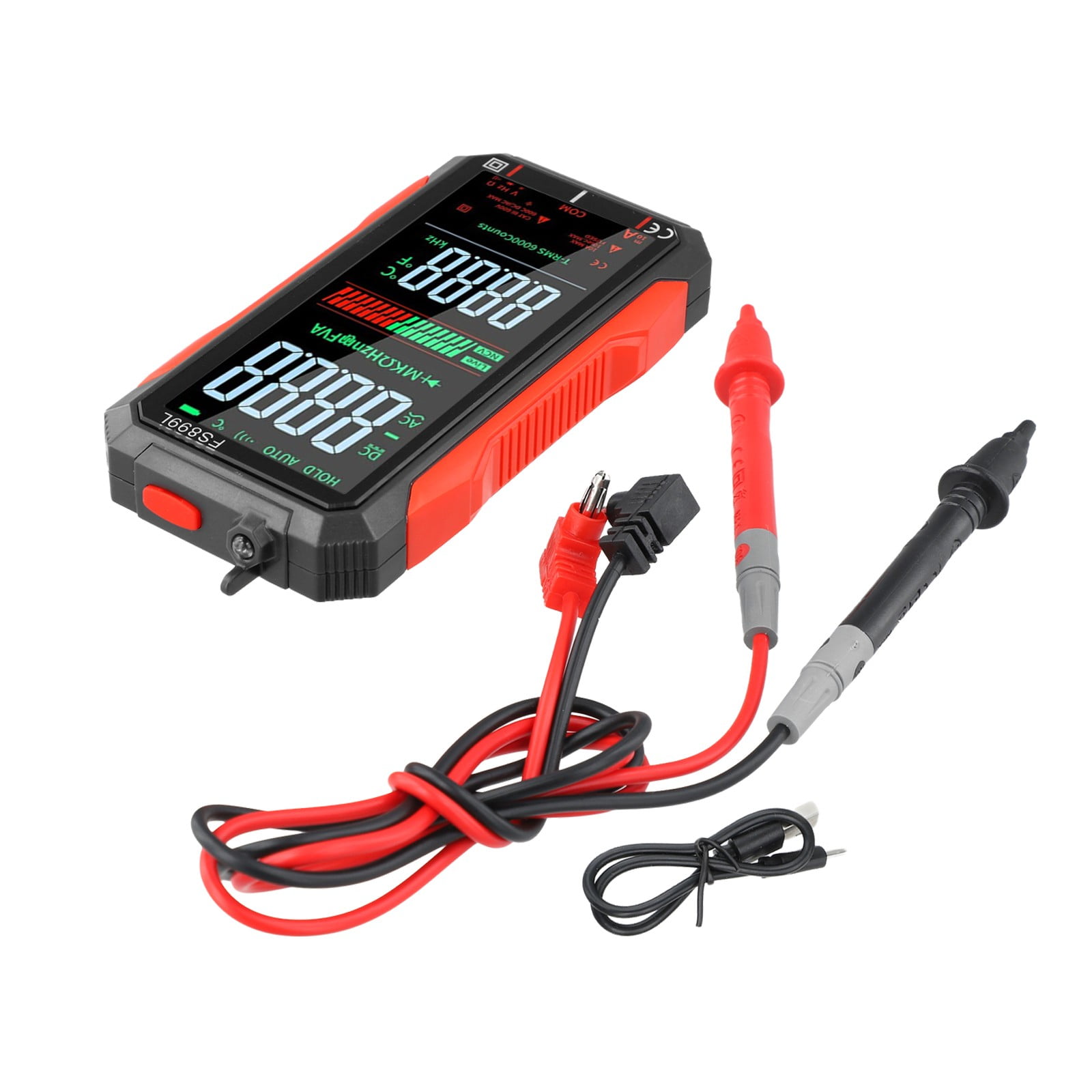 FS899L Smart Digital Multimeter USB Rechargeable Current Meter with 6000 Counts