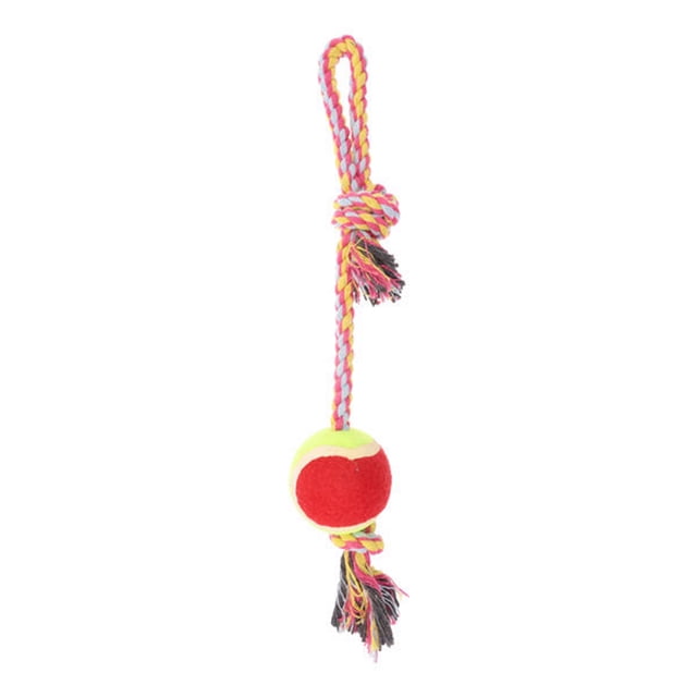juguete para perro cuerda con pelota