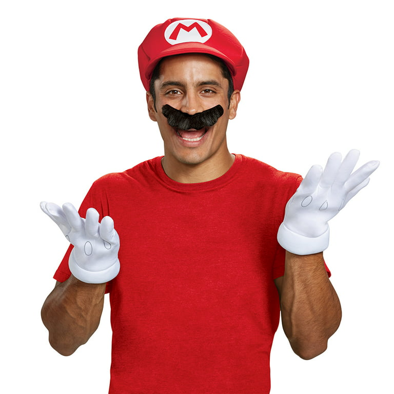 Disguise Super Mario Brothers Adult Mario Halloween Costume Accessory Kit 