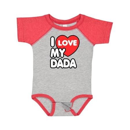 

Inktastic I Love My Dada Boys or Girls Baby Bodysuit