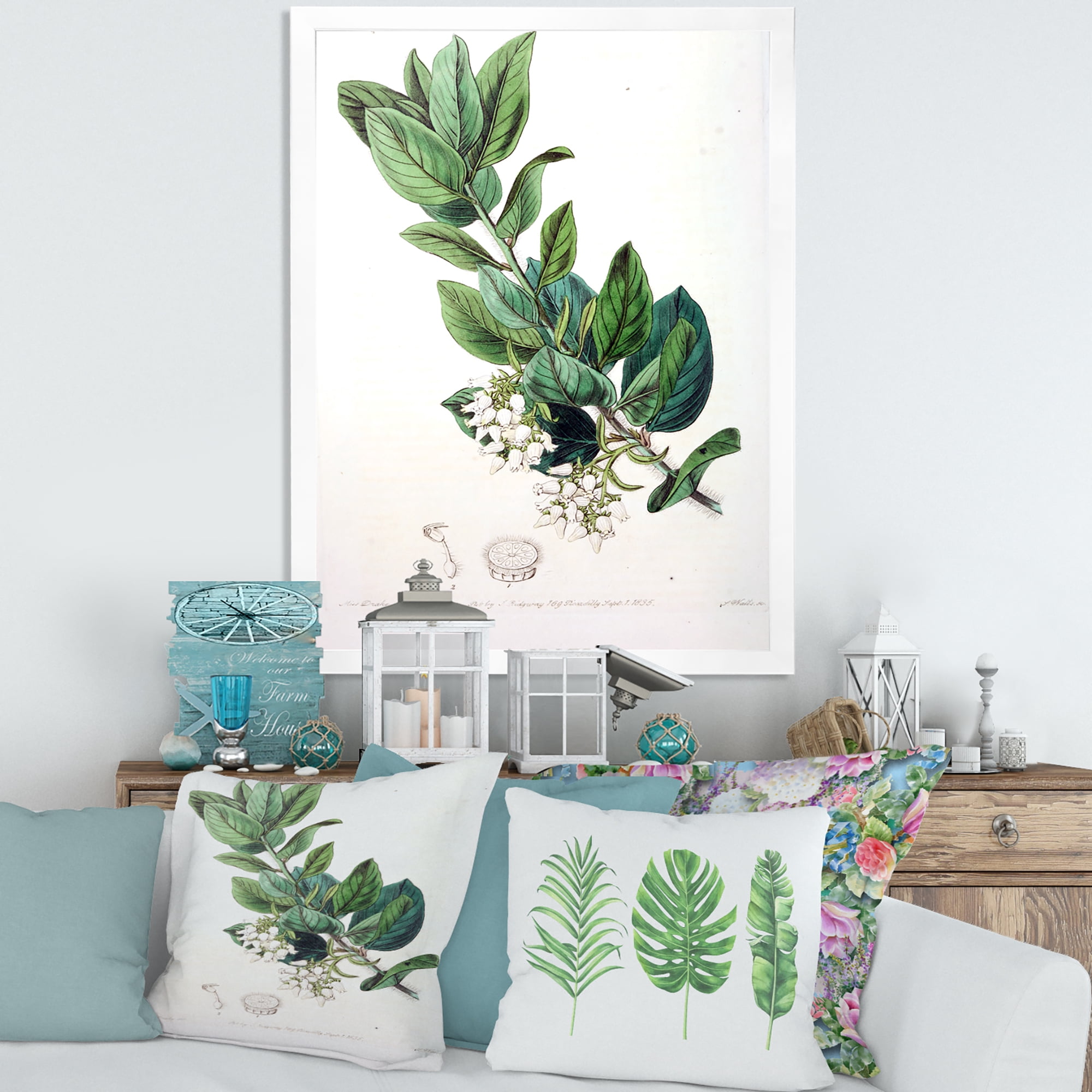 Designart 'Ancient Botanicals XX' Traditional Framed Art Print