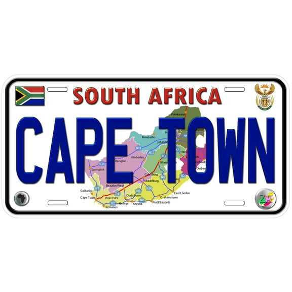 South Africa Cape Town Custom Novelty Car License Plate