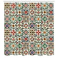 thumbnail image 3 of Ambesonne Moroccan Shower Curtain, Ornamental Abstract Leaf, 69"Wx84"L, Multicolor, 3 of 3