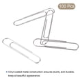 thumbnail image 3 of Uxcell Sujetapapeles de 2 pulgadas de metal resistente con caja para oficina y hogar tono plateado cuenta 100, 3 of 6