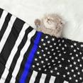 thumbnail image 7 of Thin Blue Line America Flag Dog Blanket Soft Warm Flannel Cat Blanket Great Pet Throw for Cats Puppy Small Medium Large Dog, 7 of 7
