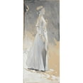 thumbnail image 3 of John White Alexander 8x14 Black Modern Framed Museum Art Print Titled - Young Woman in White; Miss Cynthia - Illustration for ‘The House With&nbsp;Cross’, 3 of 5