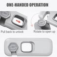 thumbnail image 3 of 5 PCS Child Proof Refrigerator Lock,  Fridge Locks for Kids with Sticky Adhesive Pads, Child Safety Locks for Doors, RV Refrigerator, Oven Lock Child Safety Baby Cabinet Locks - Grey Updated, 3 of 6