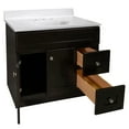 thumbnail image 5 of Design House Brookings 37-Inch Vanity in Espresso with Widespread White Top, Fully Assembled, 5 of 13