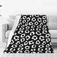 thumbnail image 4 of Salouo Black Leopard Print Bed Blankets,Flannel Blanket Comfortable Air Conditioning Blanket Lightweight Blanket for Sofa Bed Travel & Couch -40"x30", 4 of 8