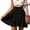Black plus size ruffle skirt a1, variant on Uscallm Women's Plus Size Summer Mini Ruffle Skirt Flowy Boho Beach Vacation Swing A-Line Casual Solid Dressy Shorts, Black M