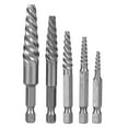 thumbnail image 1 of Juego de brocas extractoras de tornillos, herramienta de extracción eléctrica con mango hexagonal, 5 uds. VoborMX herramienta, 1 of 8