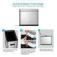 thumbnail image 4 of Home Zone Living 8.7 gal Kitchen Open Top Trash Can, Stainless Steel, 4 of 9