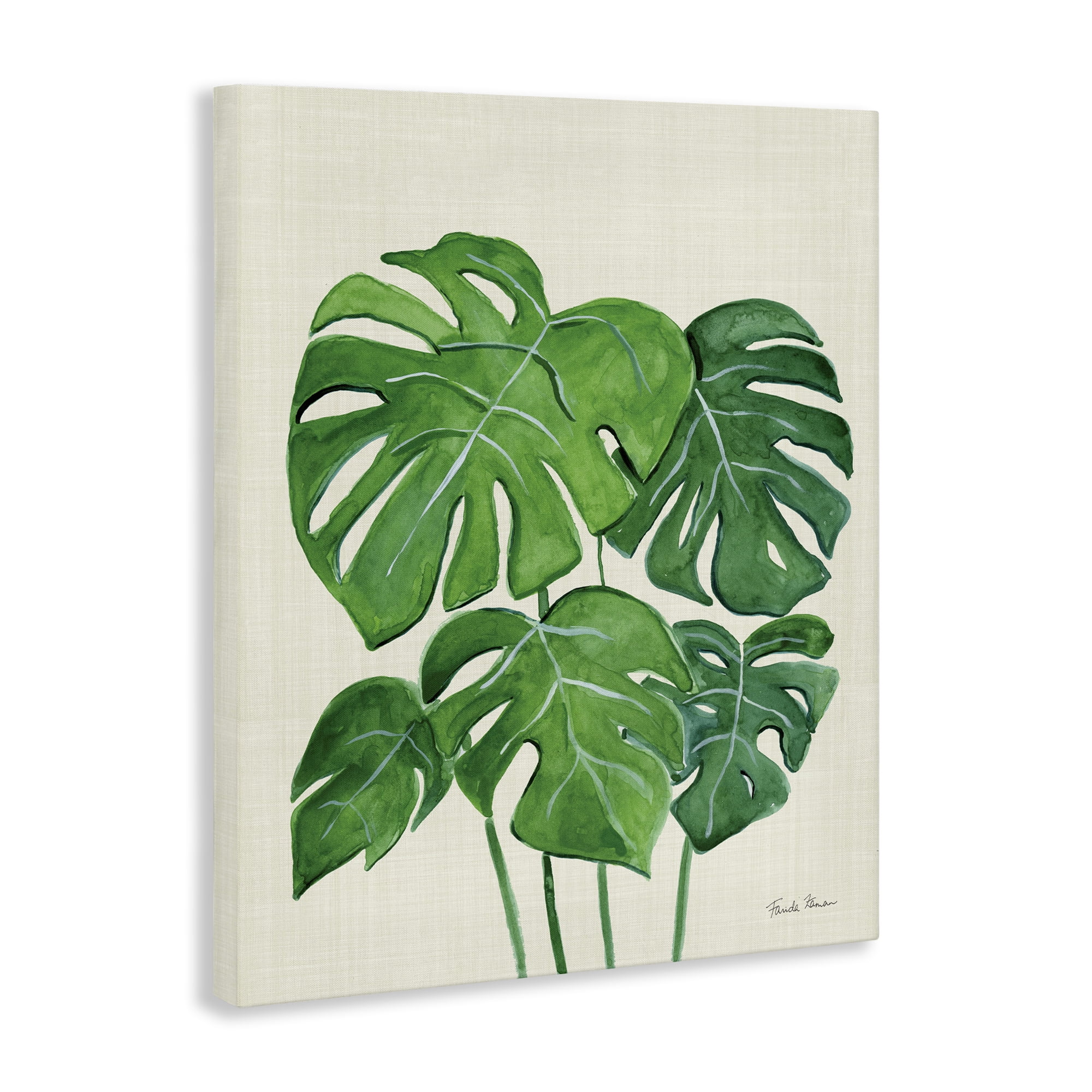 Stupell Industries Green Monstera Bundle Botanical & Floral Painting Gallery Wrapped Canvas Art Print Wall Art, 30 x 40