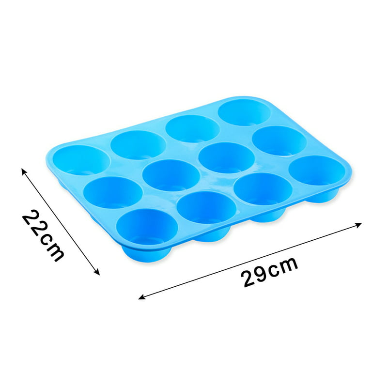 Silicone Muffin Pans Nonstick 12 Cup Set of 2 