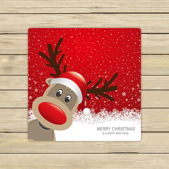 ABPHQTO Reindeer Red Hat Snow Snowflake Towels,Beach Bath Pool Sprot Travel Hand Spa Towel 13x13 Inch