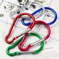 thumbnail image 7 of 5 Pcs Outdoors Camp Aluminum Alloy Clip Hook Carabiner Blue Silver Tone Red 4", 7 of 7