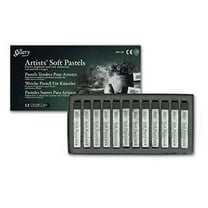 Mungyo Gallery Artists' Soft Pastel Squares Cardboard Box Set of 12 - Charcoal Black