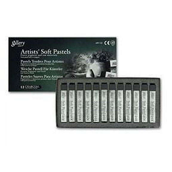 Mungyo Gallery Artists' Soft Pastel Squares Cardboard Box Set of 12 - Charcoal Black