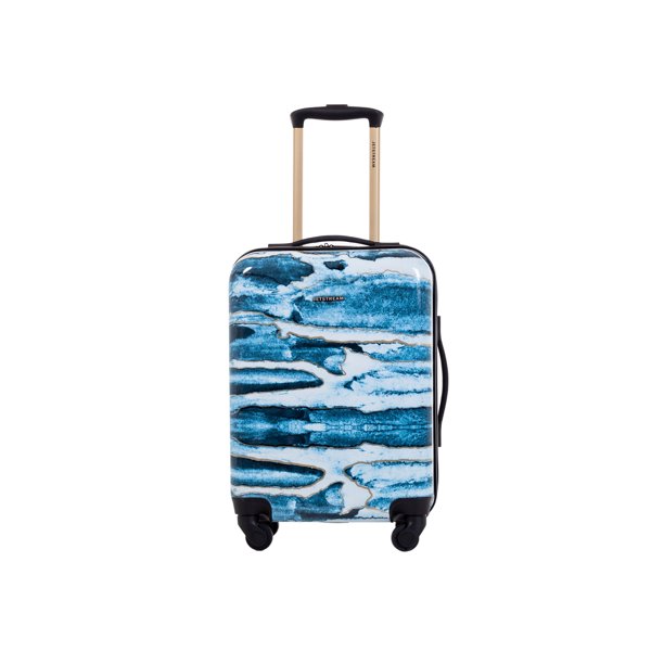 Jetstream 20inch Hardside Spinner Rolling Carryon Luggage, Blue Marble Print