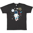 thumbnail image 3 of Inktastic Astronaut The Moon Spaceship and Shooting Star T-Shirt, 3 of 5