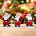 thumbnail image 6 of 3 Pieces Santa Figurine Resin Statue Hand Painted Ornament for Christmas Holiday Home Tabletop Display, 6 of 9