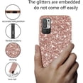 thumbnail image 3 of Compatible with Xiaomi Redmi Note 10 5G Case, Glitter Sparkly Redmi Note 10 5G Phone Case with Slim Silicone Shockproof Protective Bumper Cover for Cute Girls Women (Rose Gold), 3 of 14
