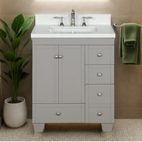 Lavanti Depos Solidwood 28-inch Bathroom Vanity with Sink - Stylish Gray