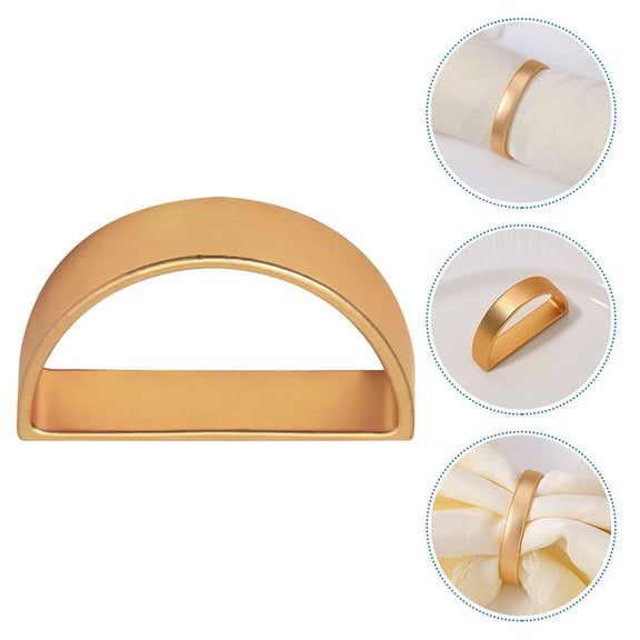 WHAMVOX 4pcs Napkin Rings Wedding Napkin Holders Metal Serviette Rings for Birthday Party Gathering
