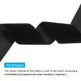 thumbnail image 3 of Velvet Ribbon Gift Wrapping 2 Inch x 5 Yard Black Single Face Velvet Ribbon Roll for DIY Bouquets Wedding, 3 of 5
