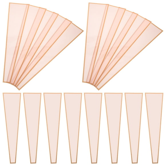 WASHWEPE 50 Pcs Single Flower Sleeve Bulk Pink OPP For Florist Use Simple Design