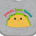 thumbnail image 4 of Inktastic Peace Love Tacos Boys or Girls Baby Bib, 4 of 4
