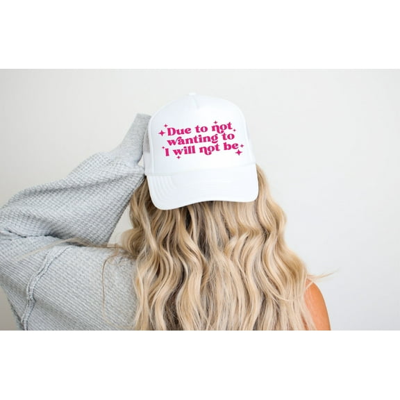 Southern Attitude Designs Due to Not Wanting to White Unisex Foam Trucker Hat