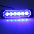 thumbnail image 4 of 4Pcs 12-24V Car 6 LED Flash Strobe Emergency Warning Light Grille Flashing Lightbar Blue, 4 of 6