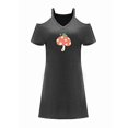 thumbnail image 1 of Vestido de mujer con hombros descubiertos, minivestido de verano de manga corta para adolescentes para desplazamientos M, 1 of 7