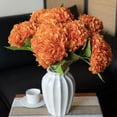 thumbnail image 3 of Hortensia Artificial DUYONE Real Touch 56 cm con 3 Hojas Naranja, 3 of 9