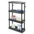 thumbnail image 5 of Gracious Living 4 Shelf Adjustable Ventilated Medium Duty Shelving Unit 14 x 32 x 54.5", Black (3 Pack), 5 of 9