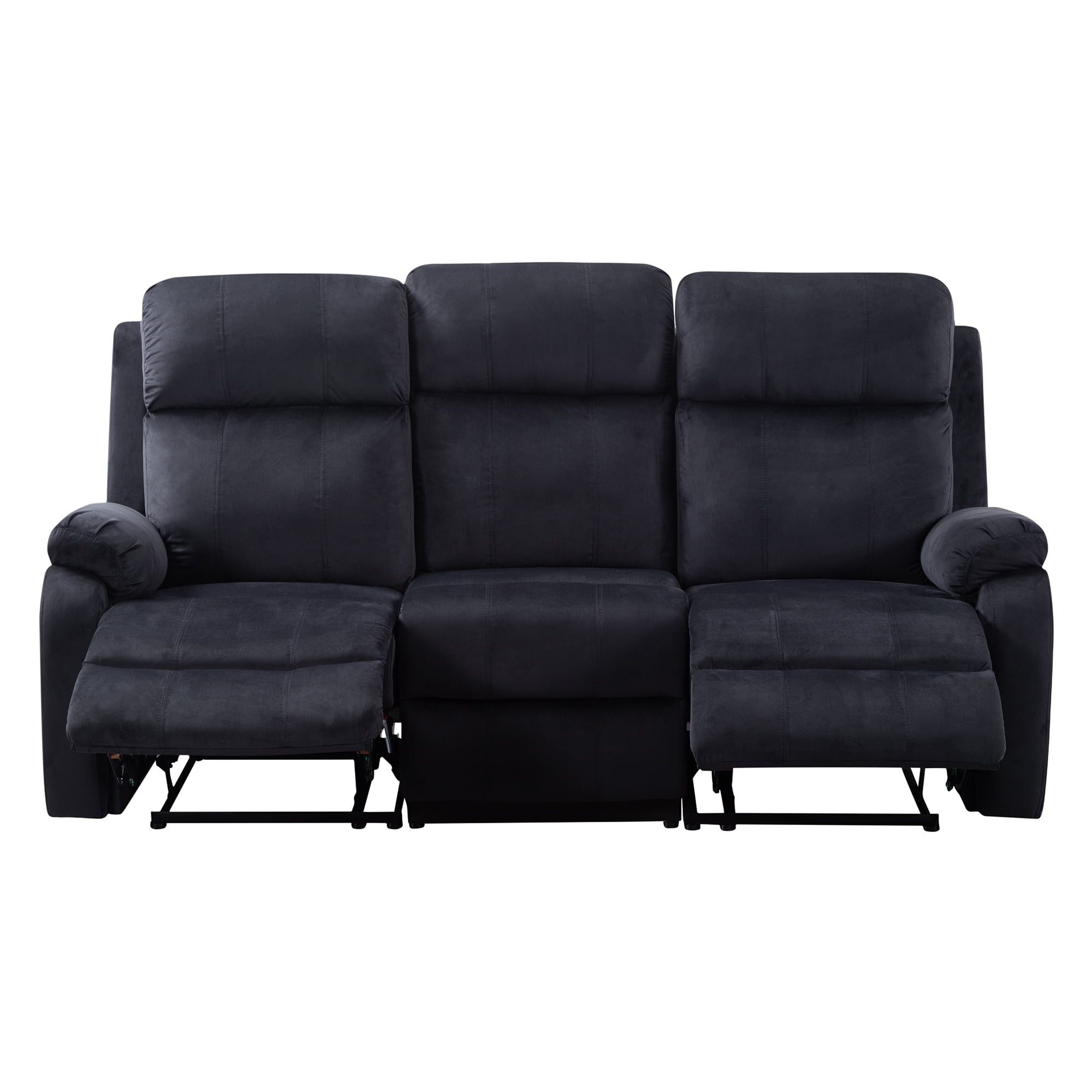 Kepooman 3-seater Manual Reclining Living Room Family Sofa Set, Sectional Recliner Sofa Set for Office, Black Recliner Chair Sofa Set for Home Kepooman 3-seater Manual Reclining Living Room Family Sofa Set, Sectional Recliner Sofa Set for Office, Black Recliner Chair Sofa Set for Home