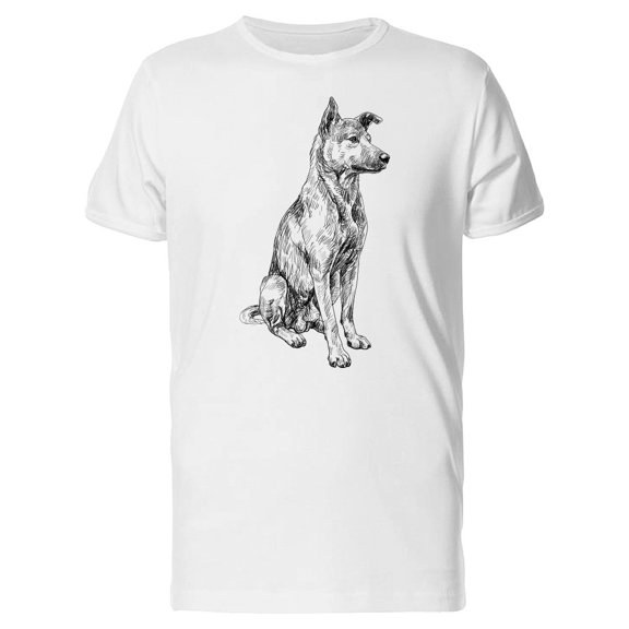 Lovely Dog Sketch, Cute Pet Tee Men's -Image by Shutterstock