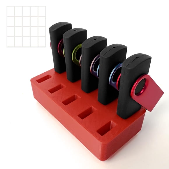 Soporte para unidad flash USB JBOS de 10 ranuras, rojo