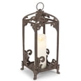thumbnail image 2 of GG Tall Metal Lantern Home Decor, 7.25InL x 7.25InW x 17InH, Brown, 2 of 2