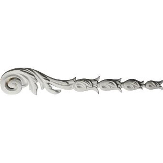 Ekena Millwork ONL06X37FL-R 6 In. W X 37.37 In. H X 1.12 In. P Architectural accent - Flower Bell Drop Onlay- Right