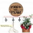 thumbnail image 2 of Merry and Bright Christmas Sticker - Holiday Vinyl Wall Art Decal - Winter Quote Decals for Walls - Christmas Quotes Wall Decor for Kitchen Living Room Office - 23x18 Inch Black, 2 of 5