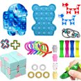 thumbnail image 1 of 30Pcs Sensory Toys Set, Stress Relief Finger Training Dimple Games Kit, 1 of 1