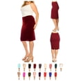 thumbnail image 6 of Women's Plus Size Casual Stretch Pull On Bodycon Pencil Midi Skirt, 6 of 7