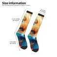 thumbnail image 2 of Daiia Sports Socks Fiery Red Maple Leaf Fox Printed Novelty Crew Socks for Men Women Knee High Socks Cotton Socks Soft & Breathable Support Unisex Socks, 2 of 9