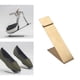 thumbnail image 5 of Expositor de zapatos de acero inoxidable pulido, estante de cuero para calzado deportivo. Titanio, 5 of 8