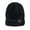 Black, variant on Unisex Warm Soft Fuzzy Stretchy Two Tone Knit Cuff Beanie Skull Cap, Black