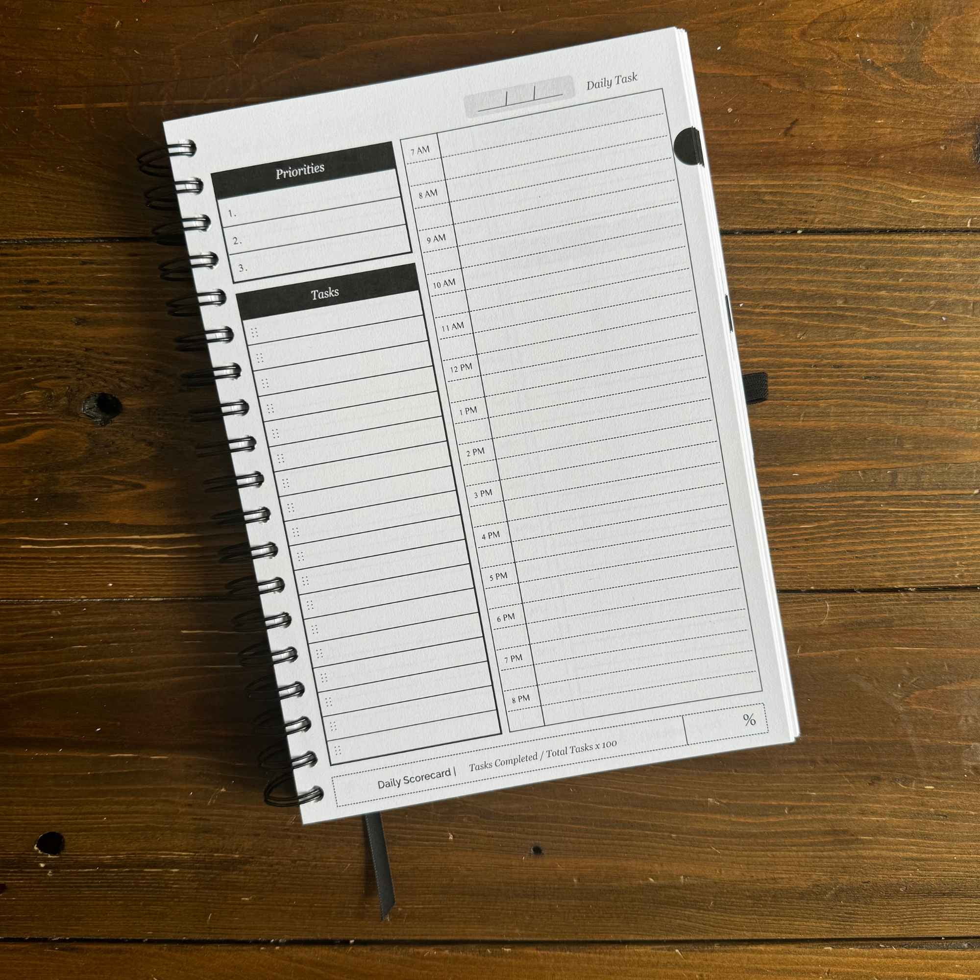 Business Task Manager - Spiral Notebook -  Planner for Daily, Weekly, Work Tasks and Projects - B5
