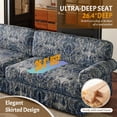 thumbnail image 3 of Alvantor 94" 4-Seater Cloud Sofa Couch Upholstered Chenille Couch with Rolled Arms & Pleated Skirt, Mid-Century Modern Sofa for Living Room Blue, 3 of 9